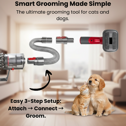 NALA™ 3-in-1 Pet Grooming Vacuum Brush Kit
