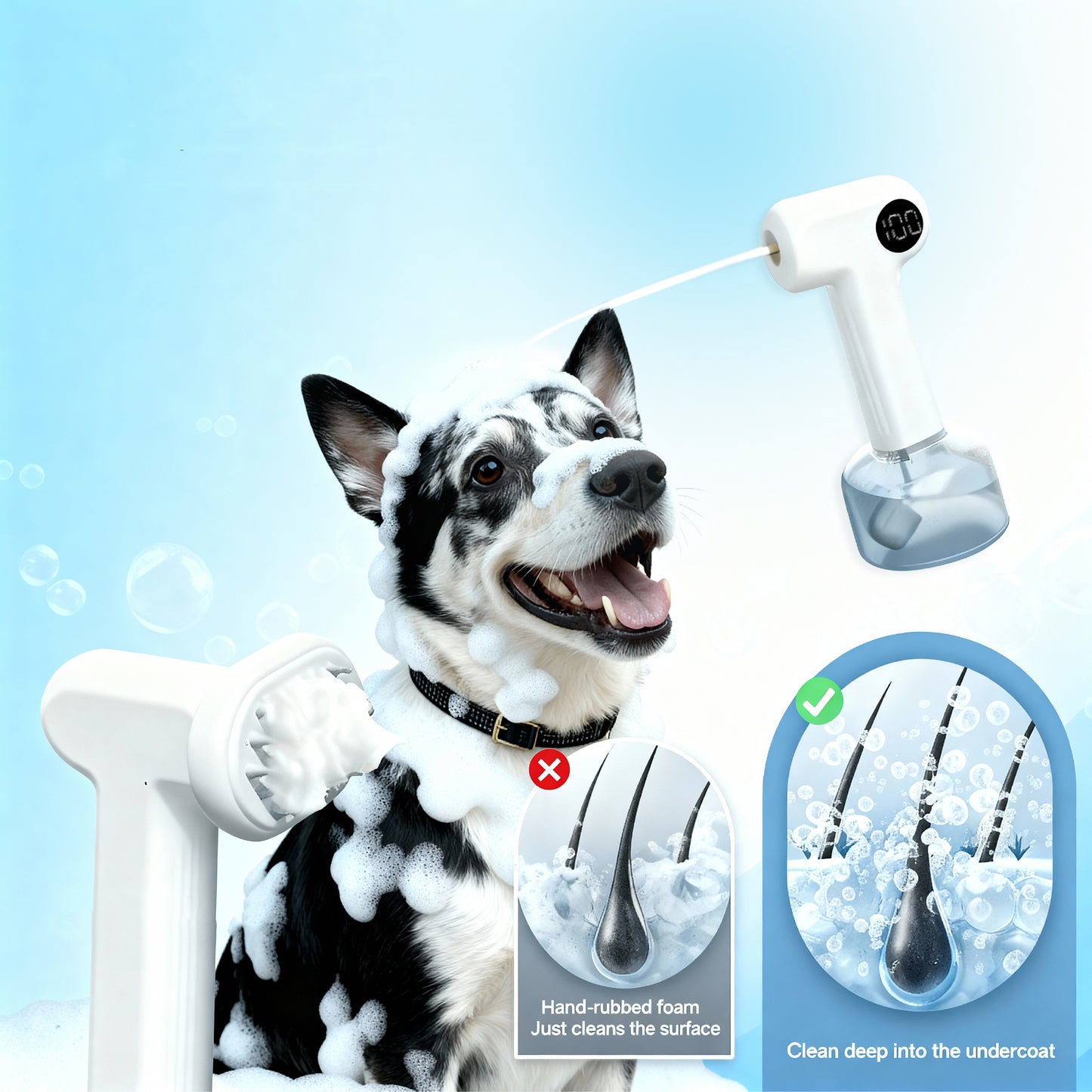 NALA™ Smart Pet Bath Bubble & Massage Machine